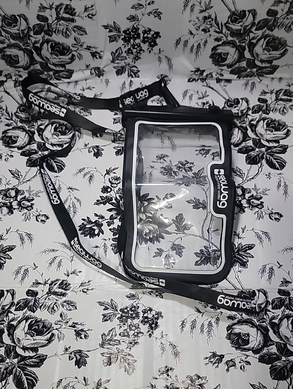Seawag Clear Waterproof Crossbody Cell Phone Bag with Branded Strap